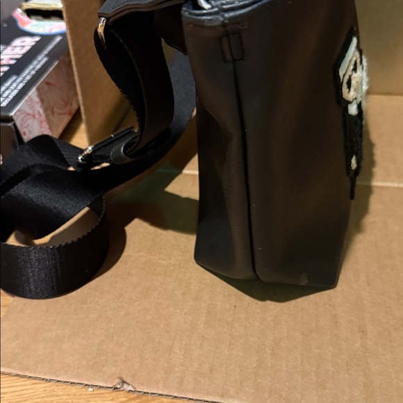 NEW KARL LAGERFELD PARIS MAYBELLE ZIPPER BLACK MEDIUM CROSSBODY - Picture 8 of 9